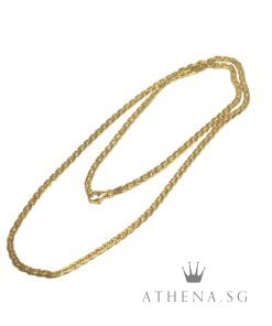 Alternative view of 18K YG FLAT CURB DESIGN CHAIN 20.50G [NETT $3,698.00]