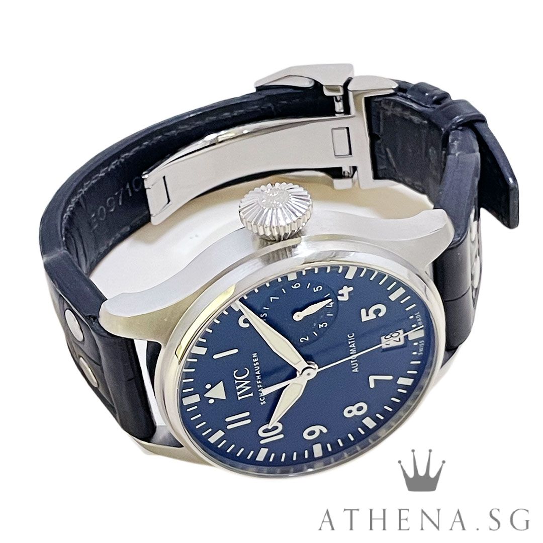 IWC LE PETIT PRINCE BIG PILOT AUTOMATIC 46MM "MIDNIGHT BLUE ARABIC NUMERAL DIAL" WITH BOX & CERT DATED (10/2016) REF IW500916 - Image 2