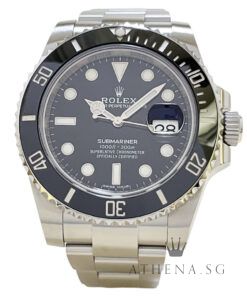 ROLEX OYSTER PERPETUAL DATE CERAMIC SUBMARINER "AN" SERIES "BLACK DIAL" WITH BOX & CERT DATED (07/2019) 116610LN