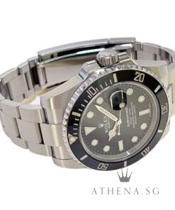 Alternative view of ROLEX OYSTER PERPETUAL DATE CERAMIC SUBMARINER "AN" SERIES "BLACK DIAL" WITH BOX & CERT DATED (07/2019) 116610LN