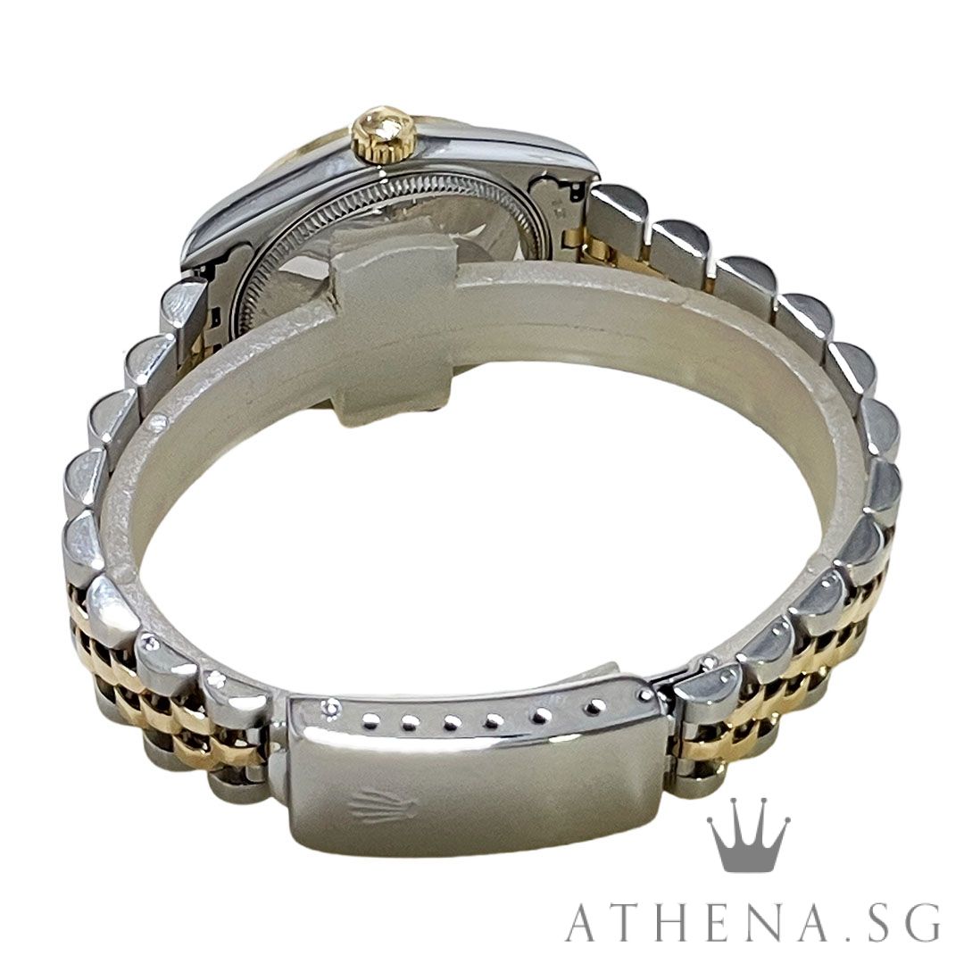 ROLEX 18K HALF YELLOW GOLD OYSTER PERPETUAL MID SIZE DATEJUST 31MM "W" SERIES "CHAMPAGNE COMP DIAMOND DIAL" (WATCH ONLY) 68273 - Image 3
