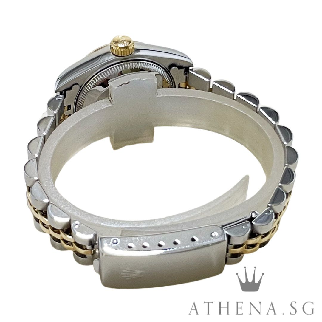 ROLEX 18K HALF YELLOW GOLD OYSTER PERPETUAL LADIES SIZE DATEJUST 26MM “S” SERIES “CHAMPAGNE DIAMOND DIAL” (WATCH ONLY) 69173 - Image 3