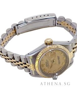 Alternative view of ROLEX 18K HALF YELLOW GOLD OYSTER PERPETUAL LADIES SIZE DATEJUST 26MM “R” SERIES “CREAM ROMAN DIAL” (WATCH ONLY) 69173