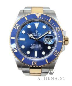 ROLEX YELLOW ROLESOR OYSTER PERPETUAL SUBMARINER DATE 41 "AN" SERIES "BLUE DIAL" WITH BOX & CERT DATED (08/2023) (STILL UNDER AGENT WARRANTY)[WITH PROTECTION FILM] 126613LB