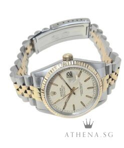 Alternative view of ROLEX 18K HALF GOLD OYSTER PERPETUAL DATEJUST 36 "T" SERIES "CREAM JUBILEE INDEX DIAL" 16233 (WATCH ONLY)