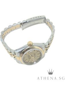 Alternative view of ROLEX 18K HALF YELLOW GOLD OYSTER PERPETUAL LADIES SIZE DATEJUST 26MM “E” SERIES “CHAMPAGNE INDEX DIAL” 69173 (WATCH ONLY)