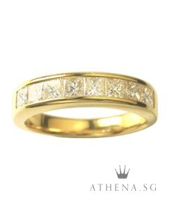 Alternative view of 18K YG DIAMOND RING PD8-1.00CTS 7.68G (SIZE 20) [NETT $2,588.00]