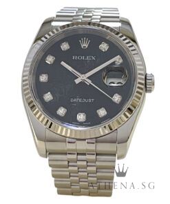 ROLEX OYSTER PERPETUAL DATEJUST 36MM "D" SERIES "BLACK COMPUTER DIAMOND DIAL" (WATCH ONLY) 116234
