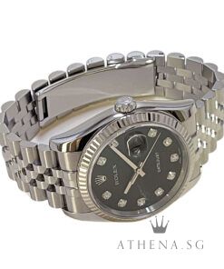 Alternative view of ROLEX OYSTER PERPETUAL DATEJUST 36MM "D" SERIES "BLACK COMPUTER DIAMOND DIAL" (WATCH ONLY) 116234