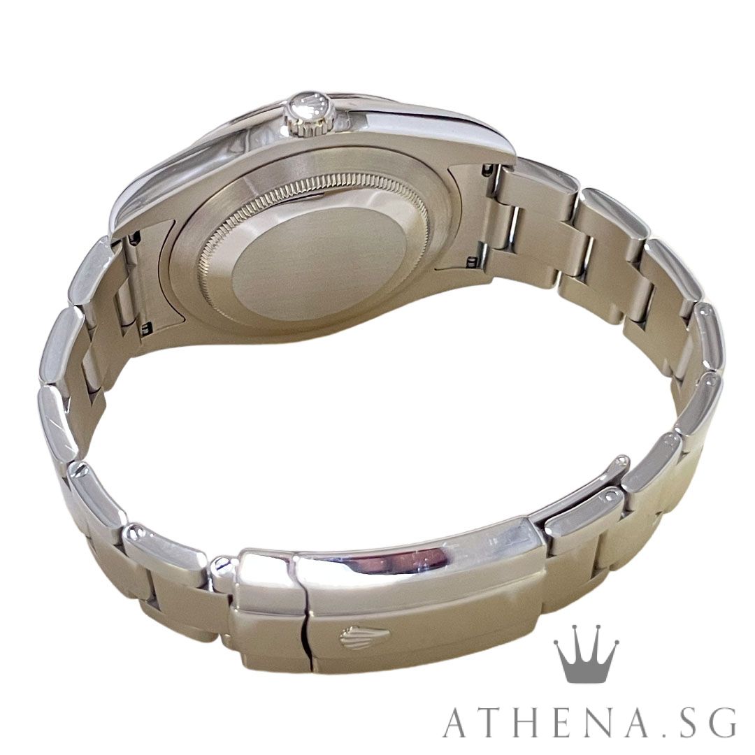 ROLEX MENS OYSTER PERPETUAL DATEJUST 41MM "AN" SERIES "SILVER DIAMOND DIAL" (WATCH ONLY) 116334 - Image 3