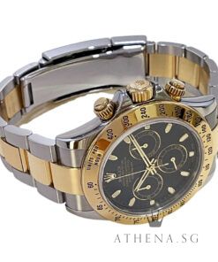 Alternative view of ROLEX YELLOW ROLESOR OYSTER PERPETUAL COSMOGRAPH DAYTONA "G" SERIES "BLACK INDEX DIAL" WITH BOX & CERT DATED (10/2012) 116523