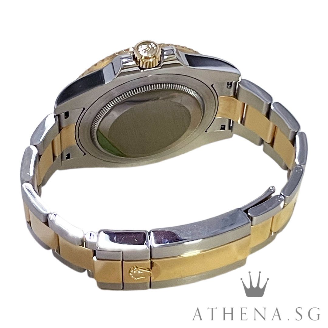 ROLEX 18K HALF YELLOW GOLD ROLESOR OYSTER PERPETUAL GMT MASTER II "AN" SERIES WITH CERT DATED (07/2012) 116713LN - Image 3