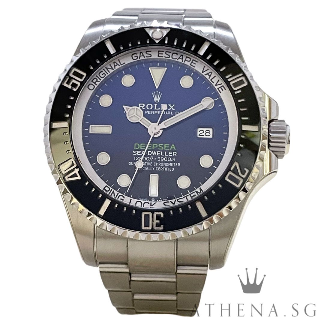 ROLEX OYSTER PERPETUAL DATE DEEPSEA "AN" SERIES "D-BLUE DIAL" WITH BOX & CERT DATED (01/2019) 126660