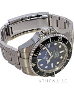Alternative view of ROLEX OYSTER PERPETUAL DATE DEEPSEA "AN" SERIES "D-BLUE DIAL" WITH BOX & CERT DATED (01/2019) 126660