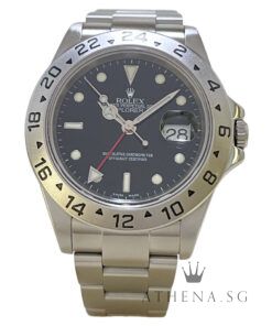 ROLEX OYSTER PERPETUAL EXPLORER II DATE "D" SERIES "BLACK SWISS MADE DIAL" WITH BOX & CERT DATED (12/2005) 16570
