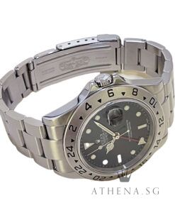 Alternative view of ROLEX OYSTER PERPETUAL EXPLORER II DATE "D" SERIES "BLACK SWISS MADE DIAL" WITH BOX & CERT DATED (12/2005) 16570