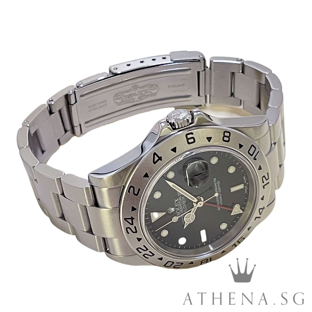 ROLEX OYSTER PERPETUAL EXPLORER II DATE "D" SERIES "BLACK SWISS MADE DIAL" WITH BOX & CERT DATED (12/2005) 16570 - Image 2