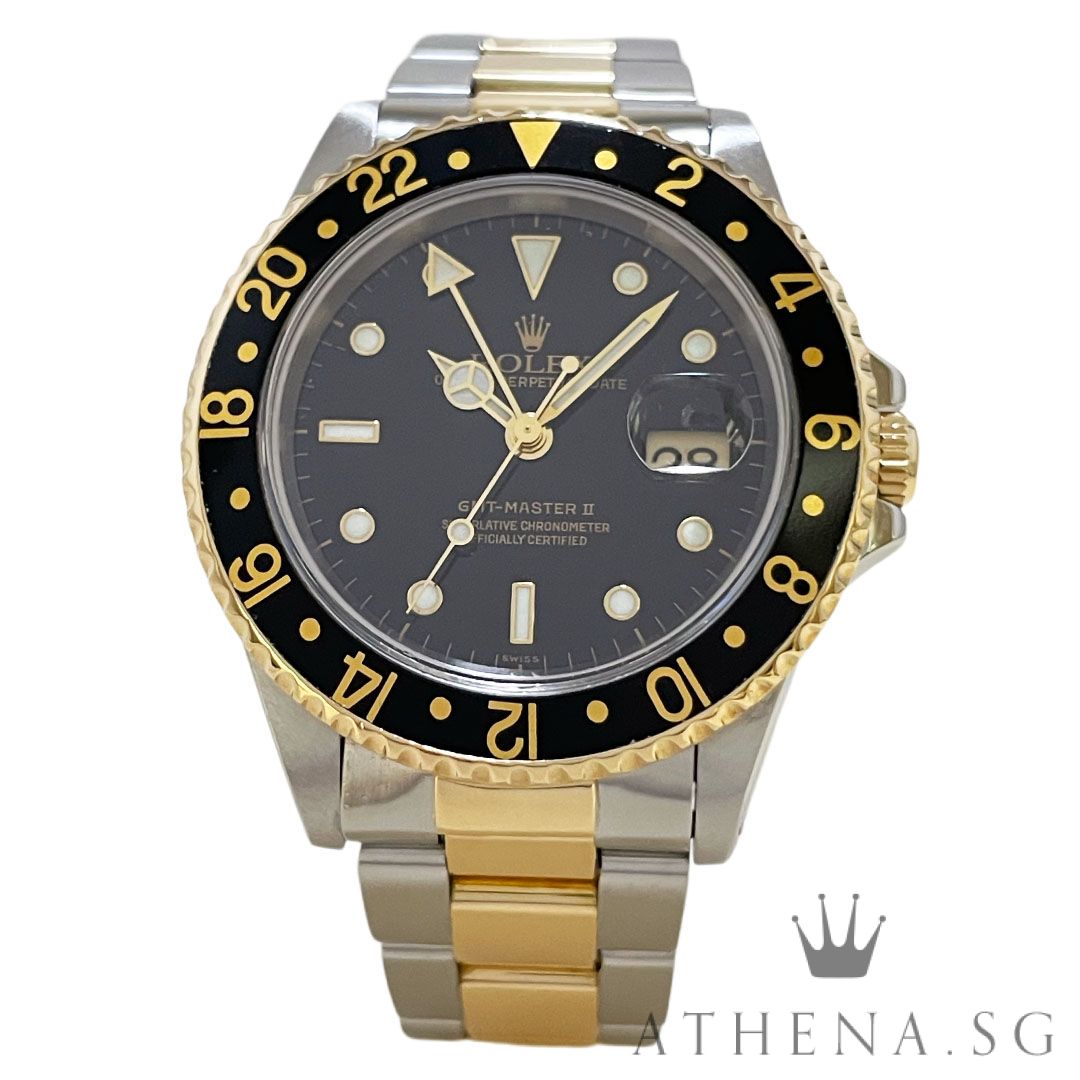 ROLEX YELLOW ROLESOR OYSTER PERPETUAL GMT-MASTER II "U" SERIES (WATCH ONLY) 16713