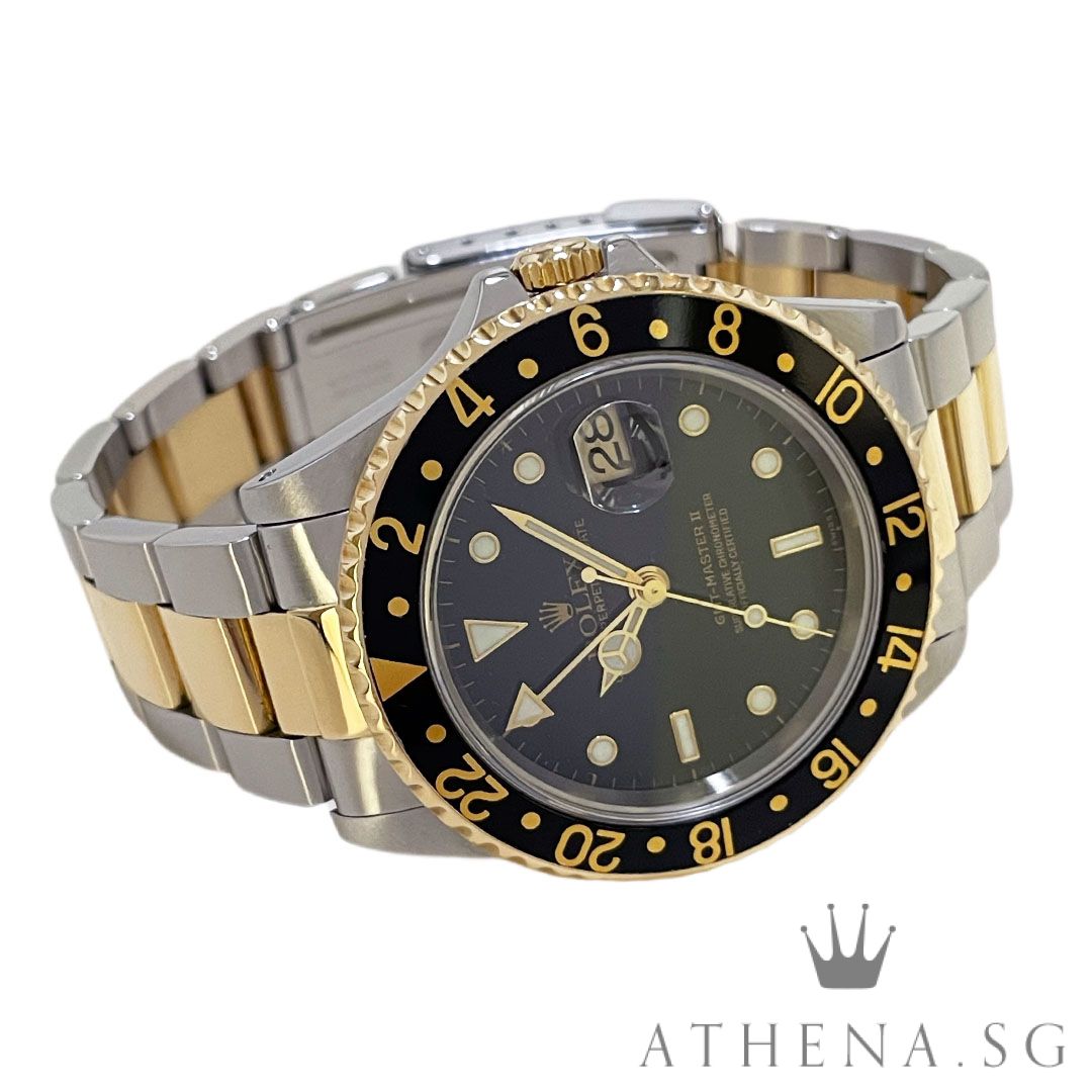 ROLEX YELLOW ROLESOR OYSTER PERPETUAL GMT-MASTER II "U" SERIES (WATCH ONLY) 16713 - Image 2