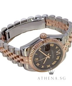 Alternative view of ROLEX EVEROSE ROLESOR OYSTER PERPETUAL DATEJUST 31 "AN" SERIES "CHOCOLATE ROMAN VI DIAMOND DIAL" WITH BOX & CERT DATED (08/2014) 178271