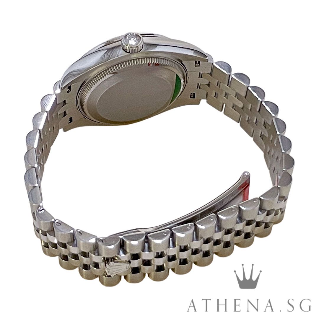 ROLEX MID SIZE OYSTER PERPETUAL DATEJUST 31 "AN" SERIES "PINK DIAMOND DIAL" WITH BOX & CERT DATED (05/2024) (STILL UNDER AGENT WARRANTY) 278274 - Image 3