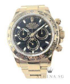 ROLEX 18K YELLOW GOLD OYSTER PERPETUAL COSMOGRAPH DAYTONA "AN" SERIES "BLACK DIAL" 116508 (WATCH ONLY)