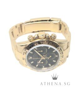 Alternative view of ROLEX 18K YELLOW GOLD OYSTER PERPETUAL COSMOGRAPH DAYTONA "AN" SERIES "BLACK DIAL" 116508 (WATCH ONLY)