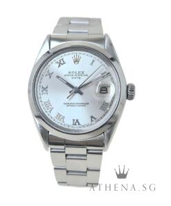 ROLEX VINTAGE OYSTER PERPETUAL DATE 34MM "SILVER ARABIC DIAL" 1500 (WATCH ONLY)