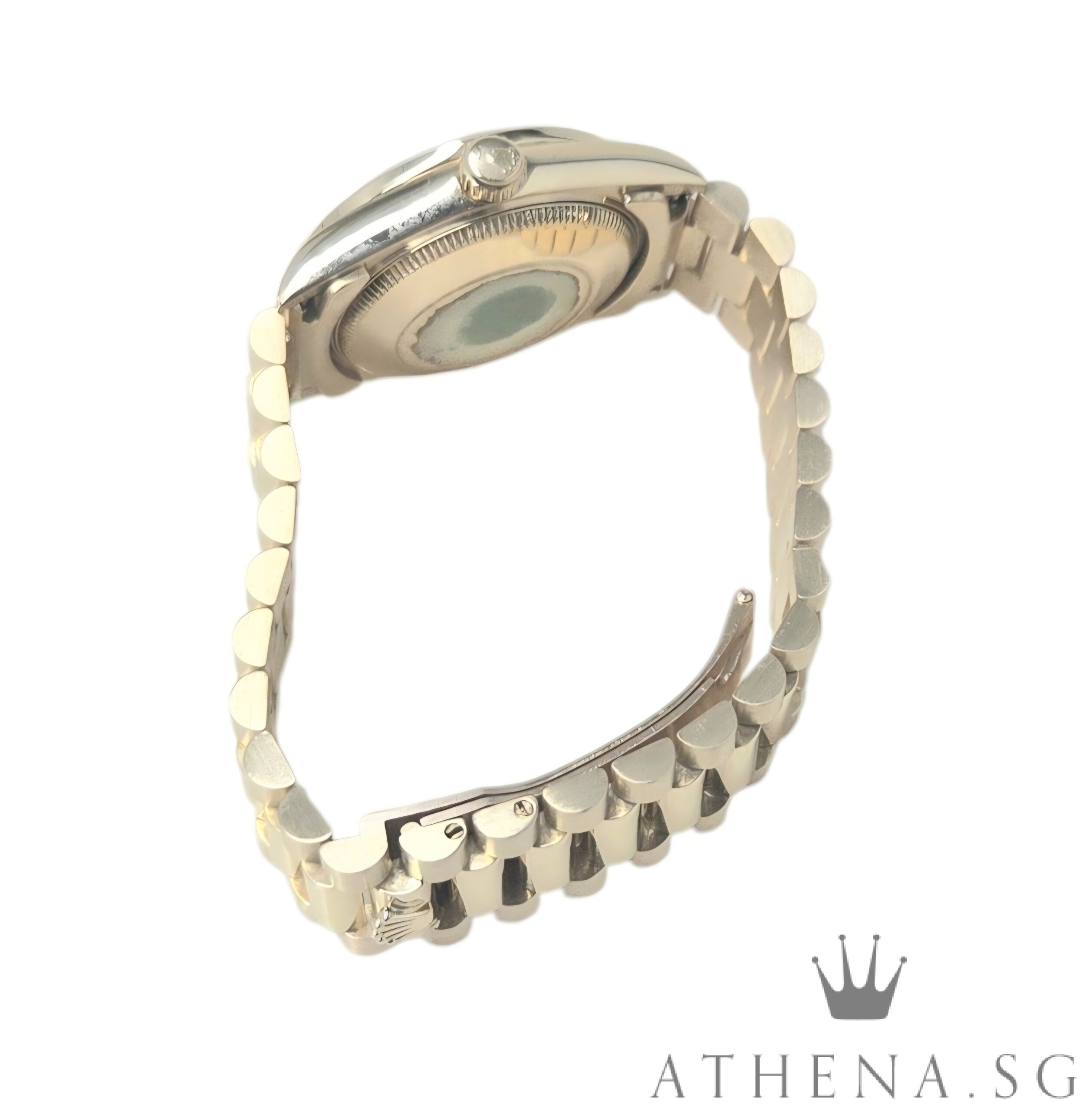 ROLEX 18K YELLOW GOLD MID-SIZE DATEJUST 31MM "N" SERIES WITH ORIGINAL DIAMOND BEZEL & LUGS SETTING " VIGNETTE DIAMOND DIAL" 68158 (WATCH ONLY) - Image 3