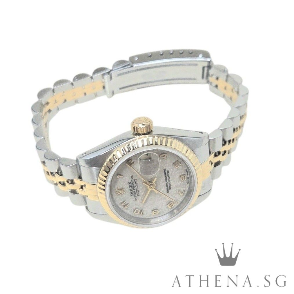ROLEX 18K HALF YELLOW GOLD OYSTER PERPETUAL LADIES SIZE DATEJUST 26MM “L” SERIES “CREAM COMPUTER NUMERAL DIAL” WITH BOX & CERT DATED (07/1990) 69173 - Image 2