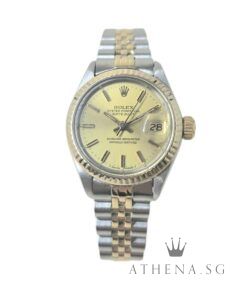 ROLEX 14K HALF YELLOW GOLD OYSTER PERPETUAL LADIES DATEJUST 26MM "3 MILLION" SERIES "CHAMPAGNE INDEX DIAL" 6917 (WATCH ONLY)