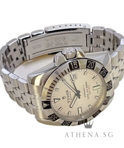 Alternative view of TUDOR HYDRONAUT II AUTOMATIC 40MM "SILVER INDEX DIAL" WITH BOX & CERT DATED (10/2010) REF 20040