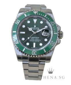 ROLEX OYSTER PERPETUAL DATE SUBMARINER CERAMIC "AN" SERIES "GREEN HULK" WITH BOX & CERT DATED (07/2015) [WITH PROTECTION FILM]  116610LV