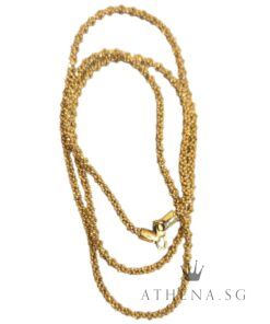 916 GOLD CHAIN TWISTED BEADS DESIGN 12.02G 24CM [CALL FOR PRICING]