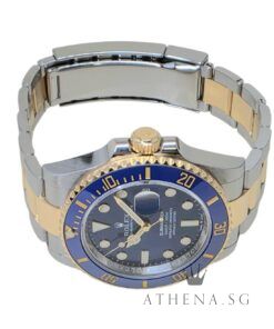 Alternative view of ROLEX YELLOW ROLESOR OYSTER PERPETUAL SUBMARINER DATE 41 "AN" SERIES "BLUE DIAL" WITH BOX & CERT DATED (11/2021) (STILL UNDER AGENT WARRANTY) 126613LB