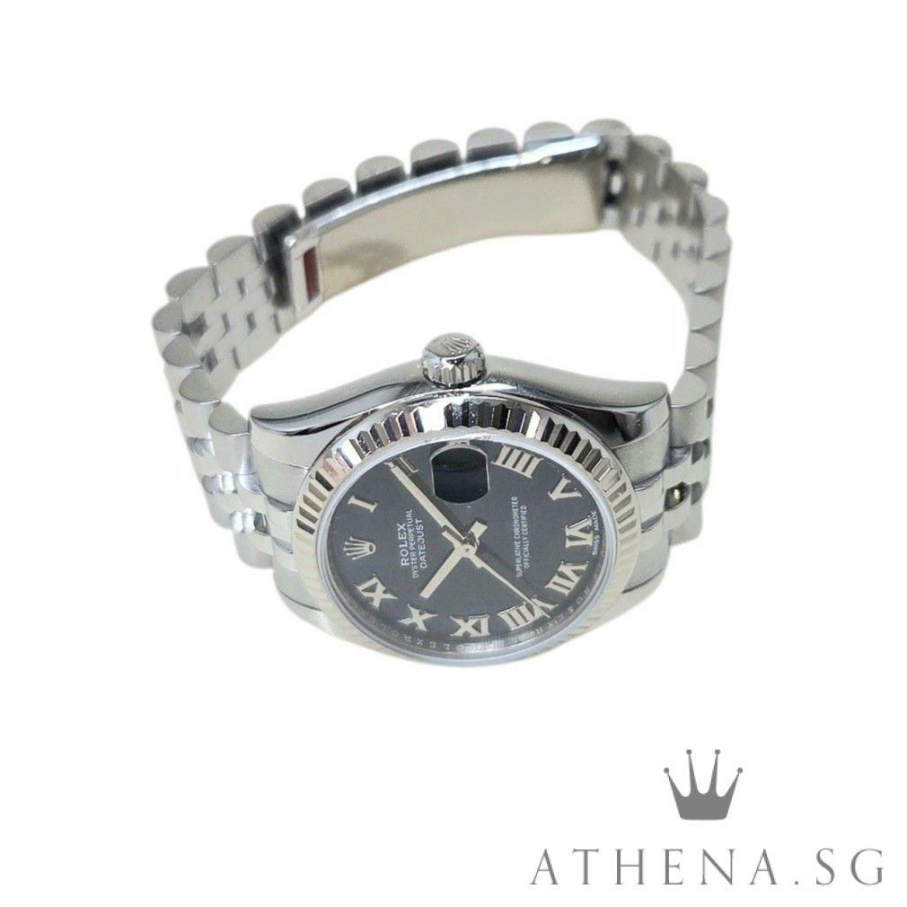 ROLEX MID-SIZE OYSTER PERPETUAL DATEJUST 31 "AN" SERIES "BLUE ROMAN DIAL" WITH CERT DATED (12/2017) 178274 - Image 2