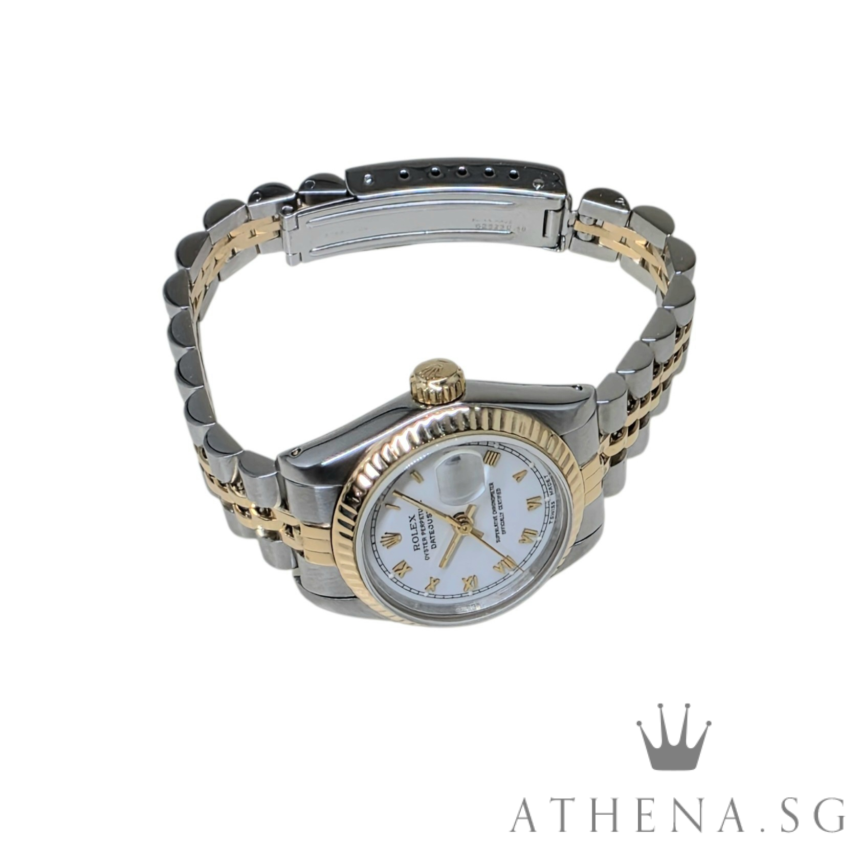ROLEX 18K HALF YELLOW GOLD OYSTER PERPETUAL LADIES DATEJUST 26 "X" SERIES "WHITE ROMAN DIAL" 69173 (WATCH ONLY) - Image 2