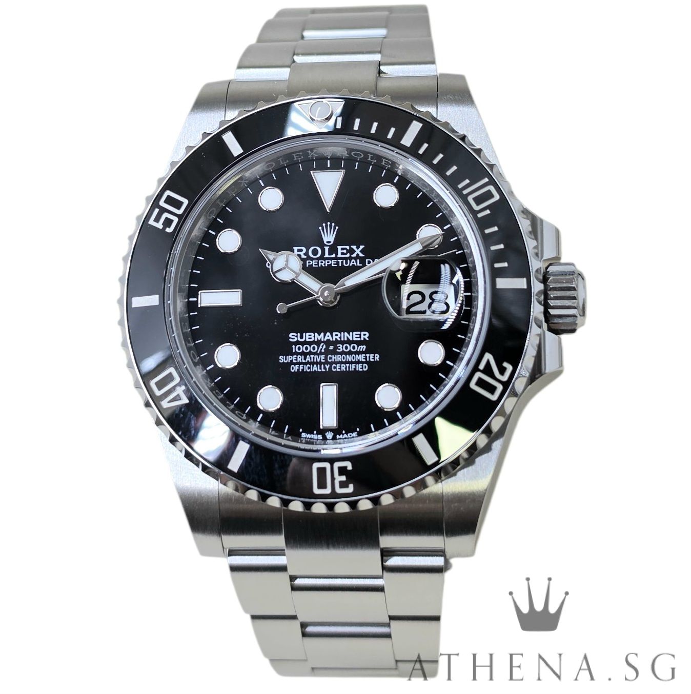 LIKE NEW!! ROLEX OYSTER PERPETUAL DATE SUBMARINER 41 "BLACK DIAL" WITH BOX & CERT DATED (02/2025) (STILL UNDER AGENT WARRANTY) 126610LN