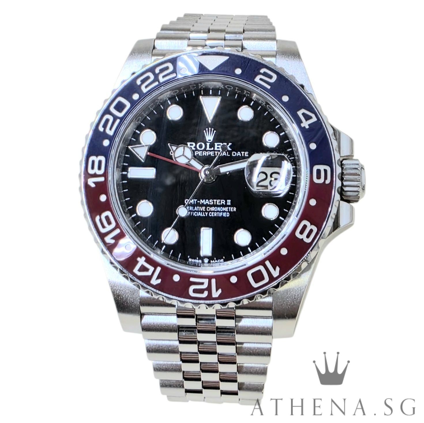 ROLEX OYSTER PERPETUAL DATE GMT MASTER II CERAMIC 40MM "PEPSI" "AN" SERIES WITH BOX & CERT DATED 03/2019 126710BLRO